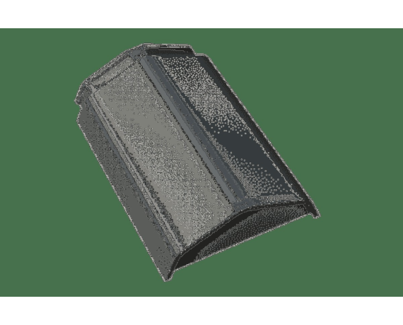 Начальная коньковая черепица, Турмалин, Топ-глазурь серый кристалл