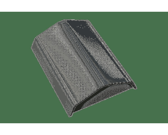 Конечная коньковая черепица, Турмалин, Топ-глазурь серый кристалл