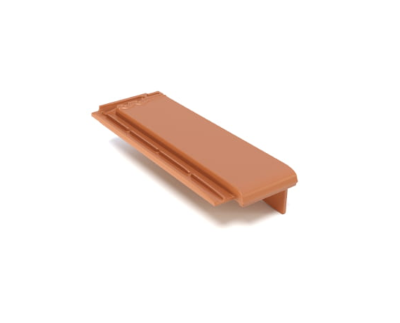 Боковая половинчатая правая черепица, Турмалин, Ангоб медный