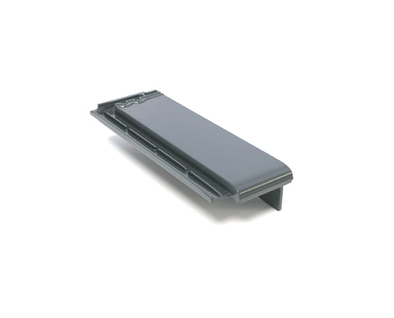 Боковая половинчатая правая черепица, Турмалин, Ангоб серая галька