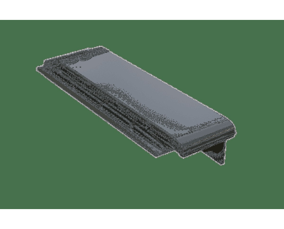 Боковая половинчатая правая черепица, Турмалин, Топ-глазурь серый кристалл