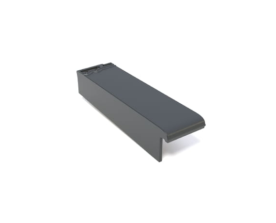 Боковая половинчатая левая черепица, Турмалин, Ангоб антрацит