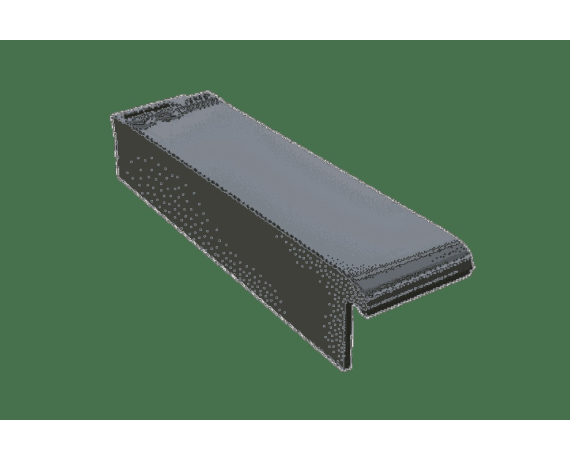 Боковая половинчатая левая черепица, Турмалин, Топ-глазурь серый кристалл