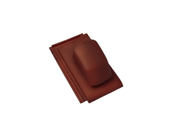 Черепица с вентиляционной насадкой, Турмалин, Глазурь каштан