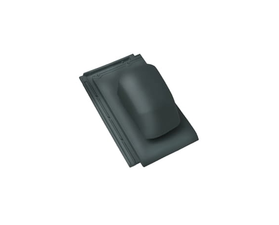 Черепица с вентиляционной насадкой, Турмалин, Глазурь кедр