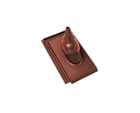 Черепица с насадкой для антенны, Турмалин, Глазурь каштан