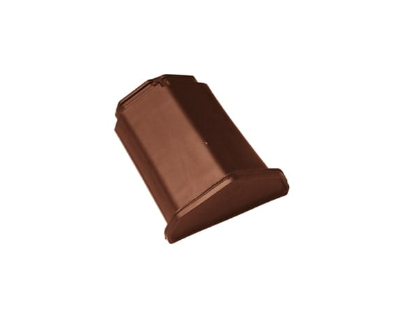 Начальная коньковая черепица, Изумруд, Глазурь каштан