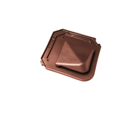 Вентиляционная черепица, Изумруд, Глазурь каштан