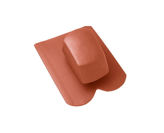Черепица с вентиляционной насадкой, Опал, Натуральный красный