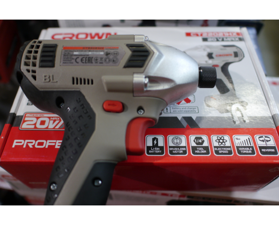 Аккумуляторный ударный винтоверт CROWN СТ22021НХ 3200уд/мин