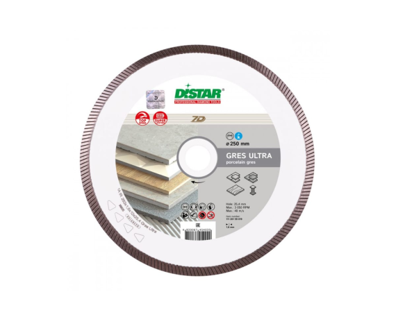 Круг алмазный 1A1R 250*1.6*10*25,4 Gres Ultra