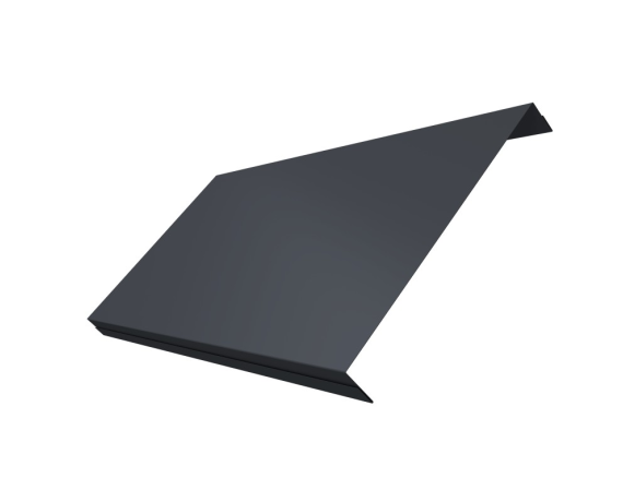 Ламель обратная 200 забора жалюзи Texas 0,45 Drap TwinColor с пленкой RAL 7024 мокрый асфальт