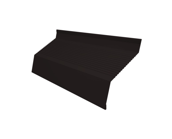 Ламель забора жалюзи Milan new gofr 0,45 Drap-double TX с пленкой RAL 9005 черный