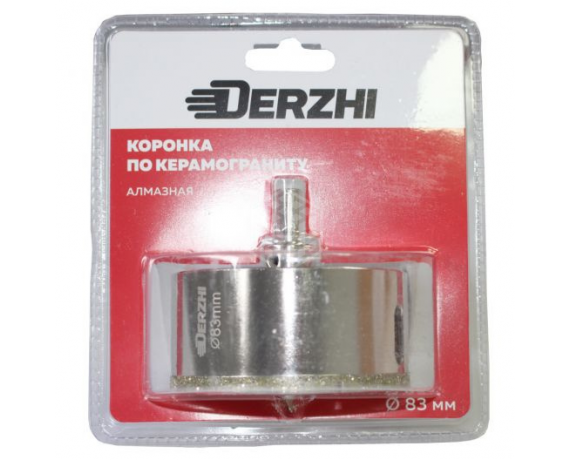 Коронка DERZHI алмазная по керамограниту 83мм