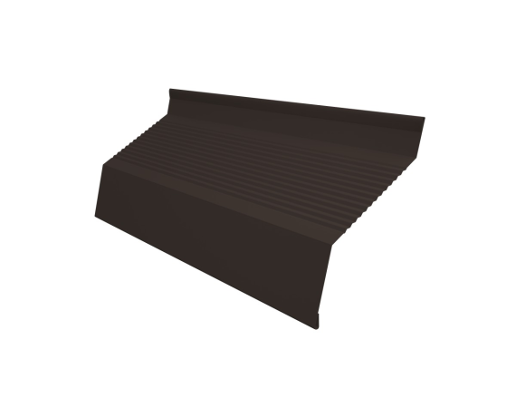 Ламель забора жалюзи Milan new gofr 0,45 Drap-double TX с пленкой RR 32 темно-коричневый