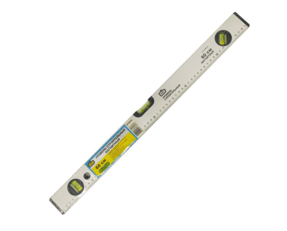 Уровень алюм. скелетный 3 глазка+линейка магнитный - 60см (3018856)