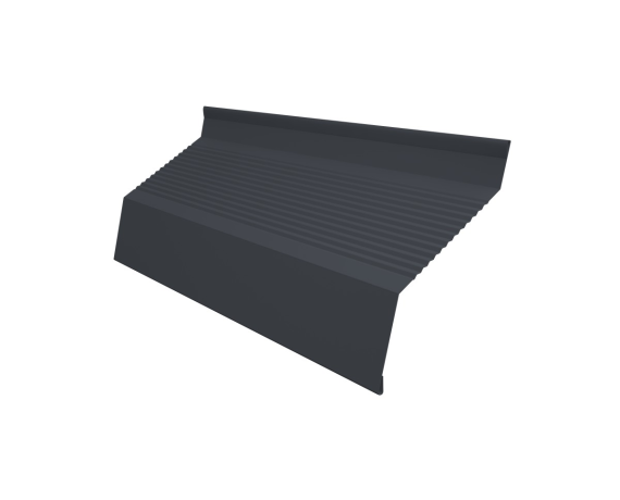 Ламель забора жалюзи Milan new gofr 0,45 PE-Double с пленкой RAL 7024 мокрый асфальт