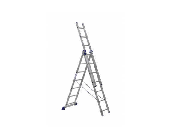 5307 (196/307/393см) Алюмин. трехсекц. универсал. лестница