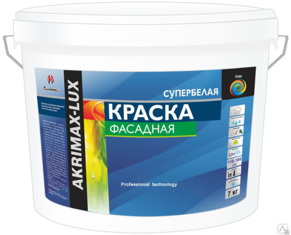 Akrimax-lux Краска фасадная 7кг.