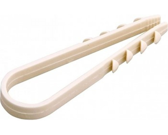 Дюбель-хомут REXANT для круглого кабеля d19-25 нейлон бел. (уп 100 шт)