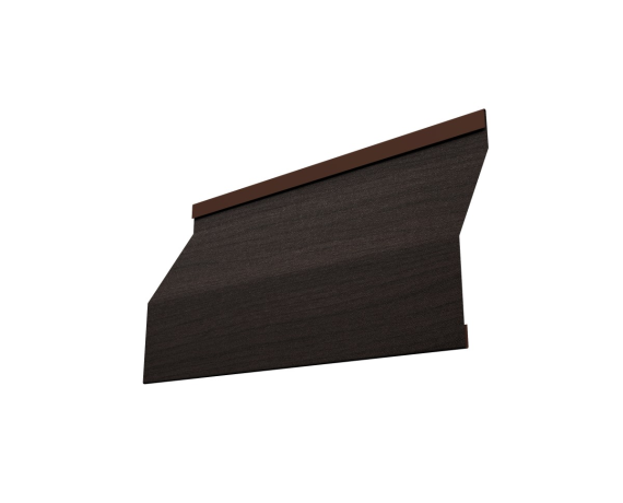 Ламель забора жалюзи Milan Slim 0,45 Print Elite Coffee Wood TwinColor