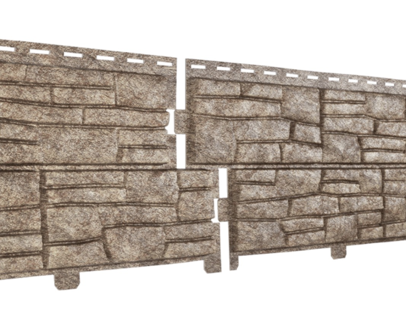 Сайдинг виниловый Stone-House СЛАНЕЦ бурый 0,225*2,0 15 шт./уп.