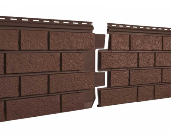 Сайдинг виниловый Stone-House S-Lock КЛИНКЕР терракотовый 0,292*1,95 15 шт./уп.