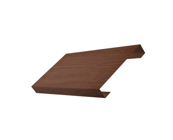Ламель лицевая 125 забора жалюзи Texas 0,45 Print Elite с пленкой Choco Wood TwinColor
