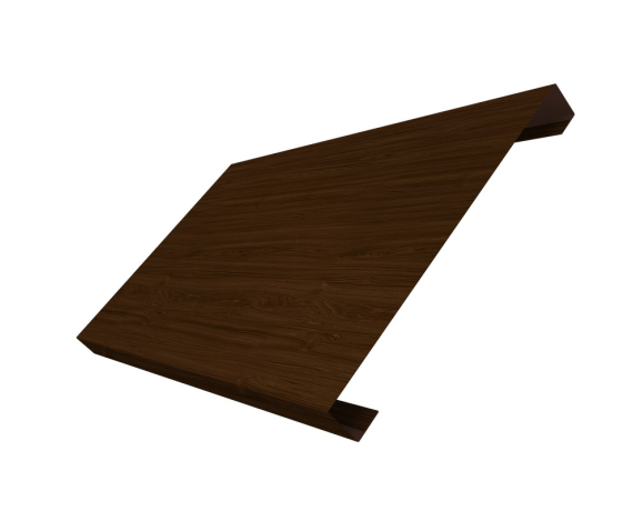 Ламель лицевая 200 забора жалюзи Texas 0,45 Print Elite с пленкой Choco Wood TwinColor