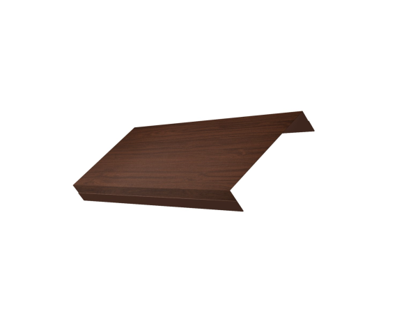 Ламель обратная 125 забора жалюзи Texas 0,45 Print Elite с пленкой Choco Wood TwinColor
