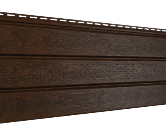 Подшивка крыши с частичной перфорацией Софит Pro орех темный 0,3*3,0 10шт./уп.