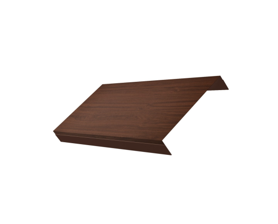 Ламель обратная 150 забора жалюзи Texas 0,45 Print Elite с пленкой Choco Wood TwinColor