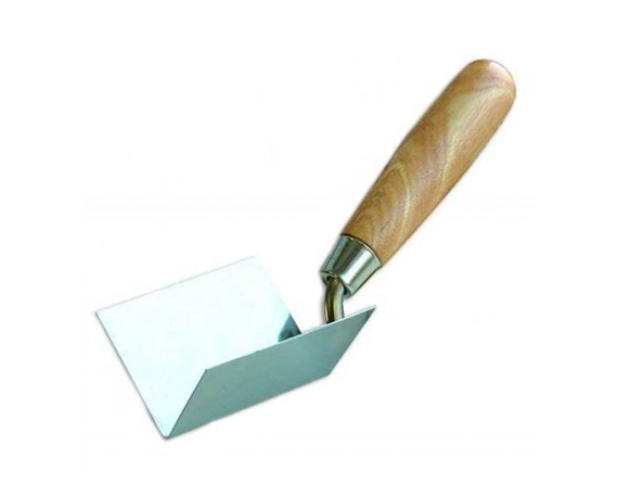 Кельма штукатур. для внутр. углов из нерж. стали с дер. руч. 60*60*80 