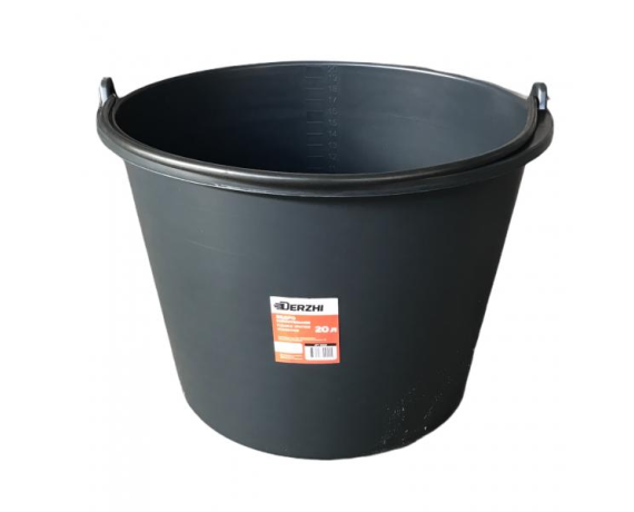Ведро строительное DERZHI  круглое,усиленное 20л 