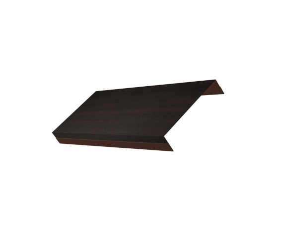 Ламель обратная 125 забора жалюзи Texas 0,45 Print Elite с пленкой Coffee Wood TwinColor