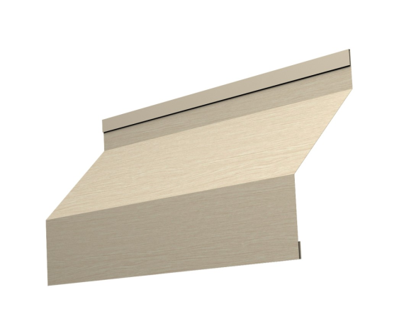 Ламель забора жалюзи Milan new 0,45 Print Elite с пленкой Milky Wood TwinColor