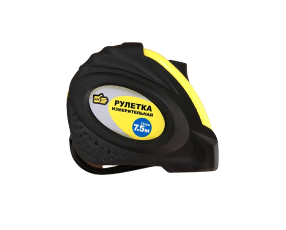 888 Рулетка  резинопластиковый корпус, 25мм*7,5м 