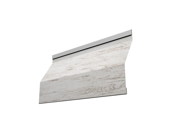 Ламель забора жалюзи Milan Slim 0,45 Print Elite Snow Wood TwinColor