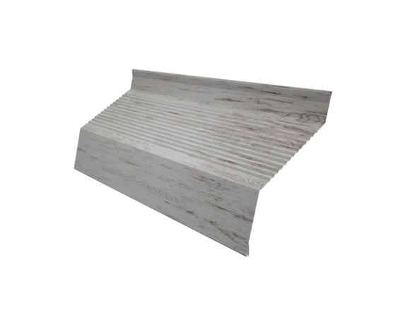 Ламель забора жалюзи Milan new gofr 0,45 Print Elite с пленкой Snow Wood TwinColor