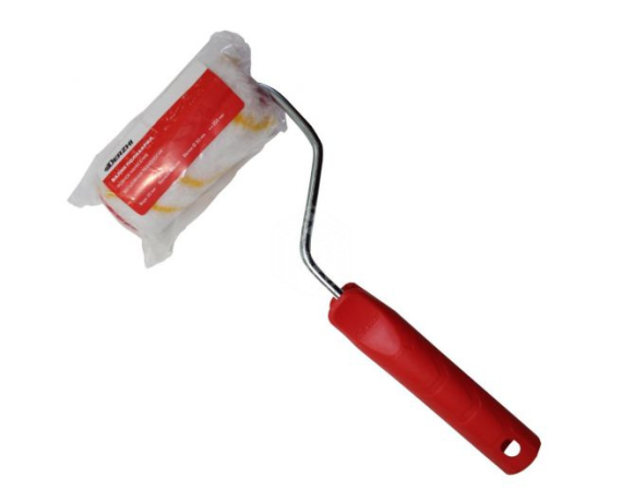 Валик DERZHI МАСТЕР ПОЛИАКРИЛ в сборе,ворс 10мм,бюгель 6мм,30*100мм 8202-63010