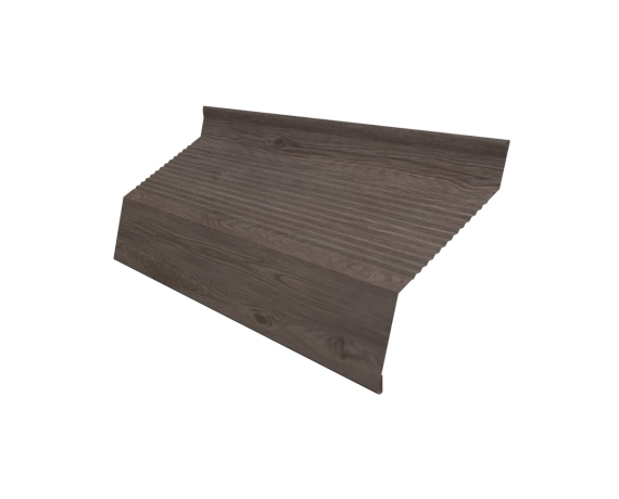 Ламель забора жалюзи Milan new gofr 0,45 Print Elite с пленкой White Wood TwinColor