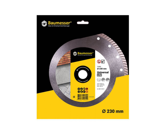 Круг алмазный 230*2,3*9*22,23 Baumesser Universal
