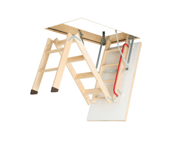 Лестница KOMFORT Plus(LWS) 70*140*305 (дерев.,крышка белая,36мм)