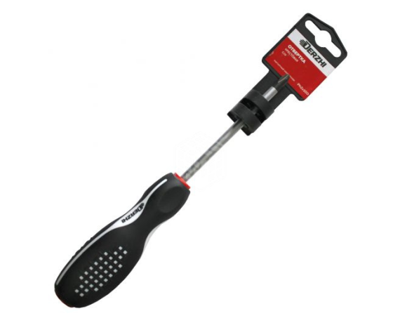 Отвертка DERZHI крестовая трехкомп.CrV магнит PH2*100 5522-2100