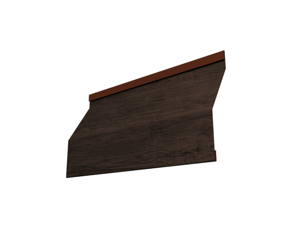 Ламель забора жалюзи Milan Slim 0,45 Print Premium с пленкой Antique Wood TwinColor