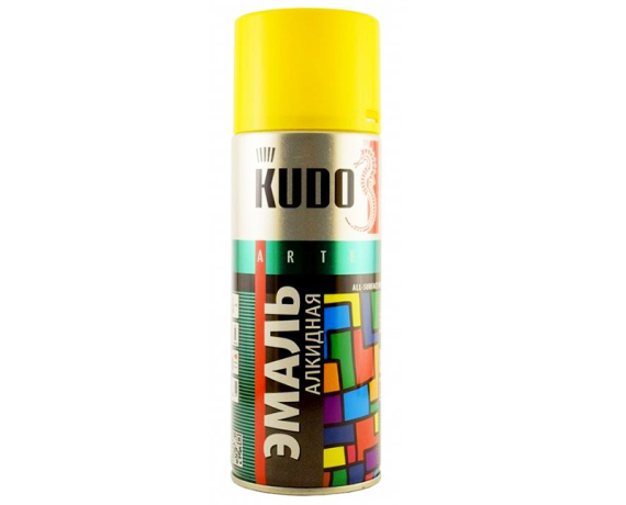 KUDO Аэрозольная краска Желтая 520 мл 