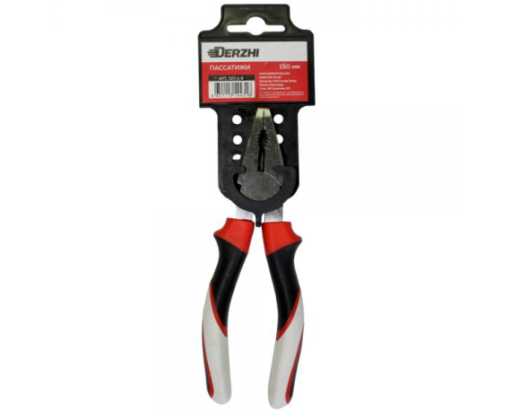 Плоскогубцы DERZHI 150/160мм трехкомпонентная рукоять 727-1-6