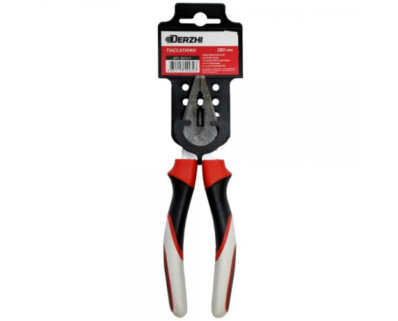 Плоскогубцы DERZHI 180мм трехкомпонентная рукоять 727-1-7
