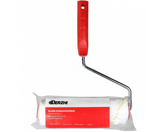 Валик DERZHI МАСТЕР ПОЛИАКРИЛ в сборе,ворс 18мм,бюгель 8мм,48*240мм 8201-824
