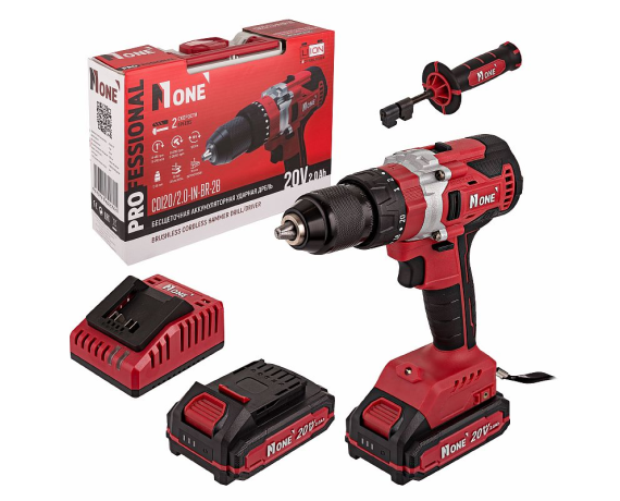 Акк.дрель бесщ.Number one CDI20/2.0-PRO-BR-2B набор 118пр (40Hm,20V/2,0Ah,2скор,2акк,З/У)